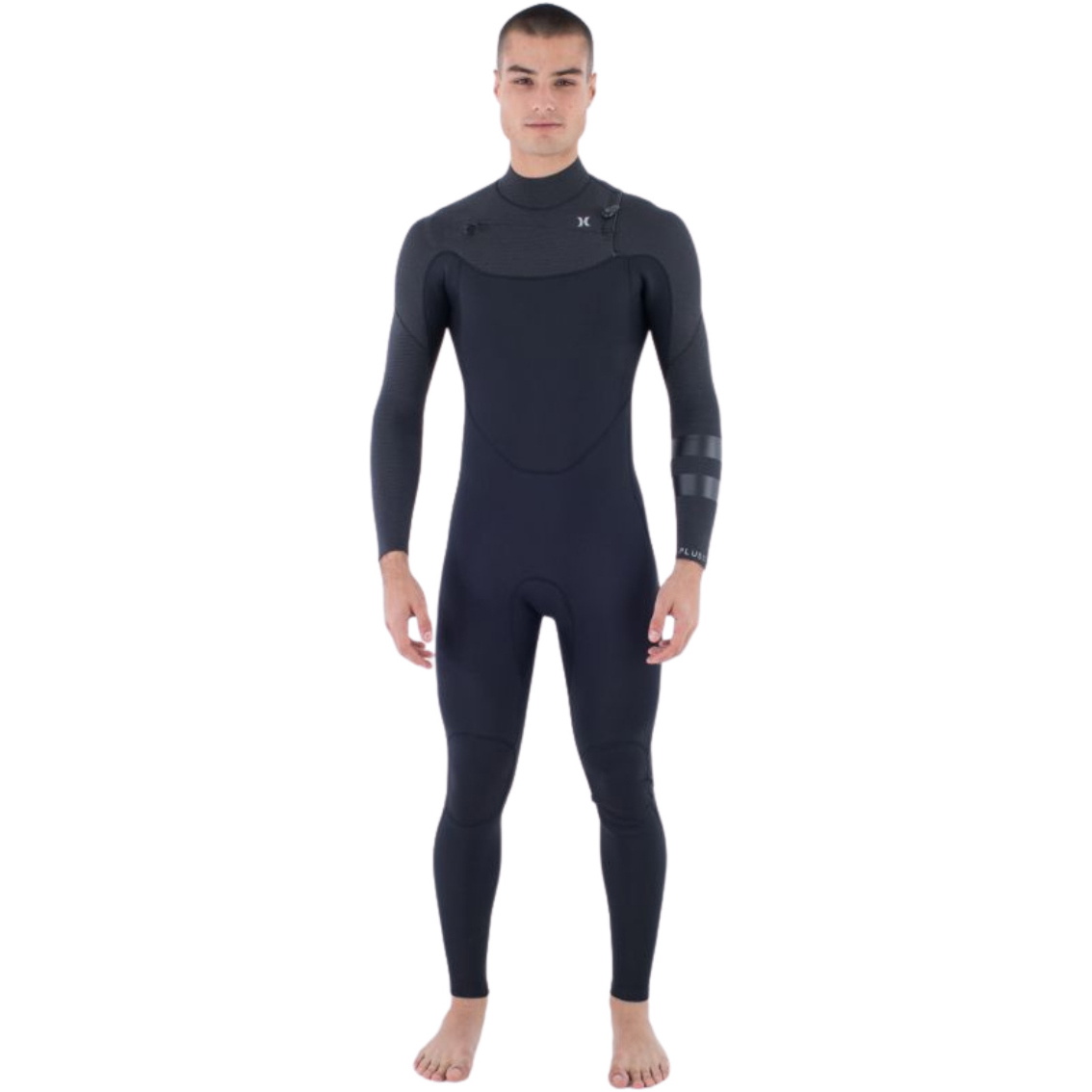 2025 Hurley Da Uomo Plus 5/3mm Chest Zip Muta MFS0012504 - Black
